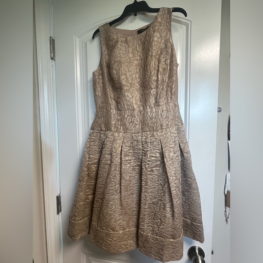 Bronze fit and flare dress